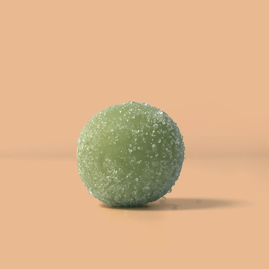 Green ball with pistachio filling